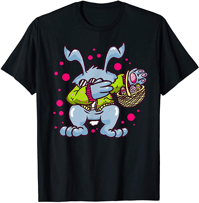 Dabbing Easter Bunny Funny Kids Easter Egg Hunt Tee T-Shirt