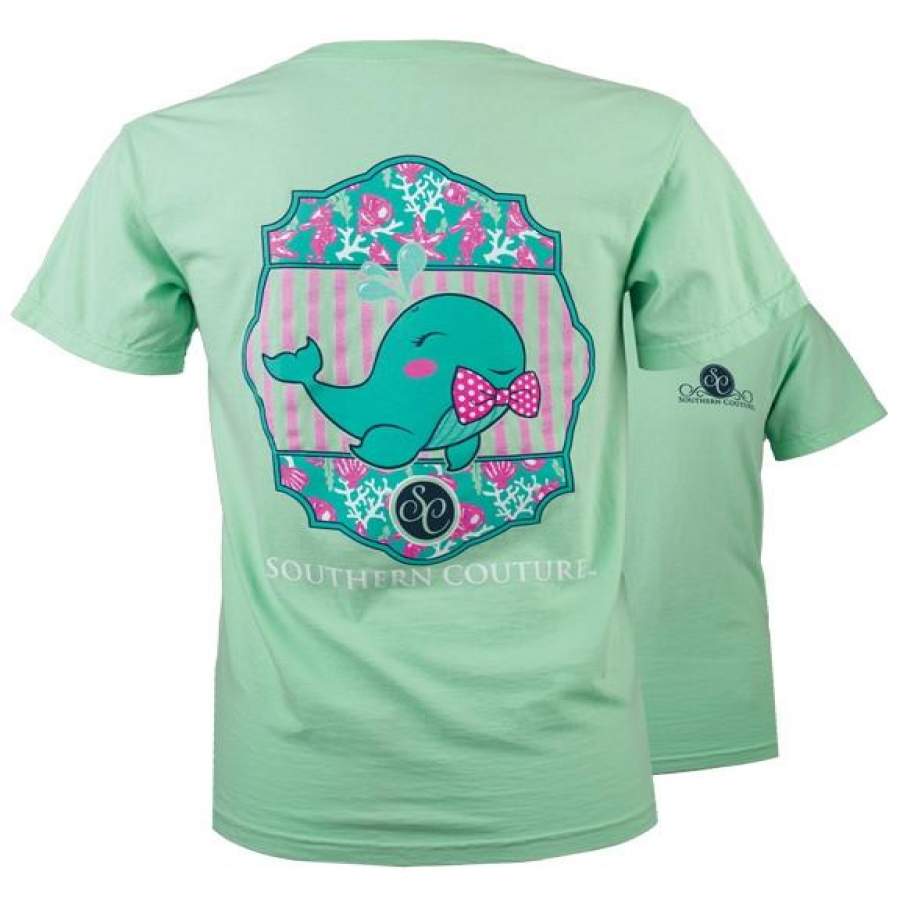 Southern Couture Preppy Walter the Whale Comfort Colors T-Shirt