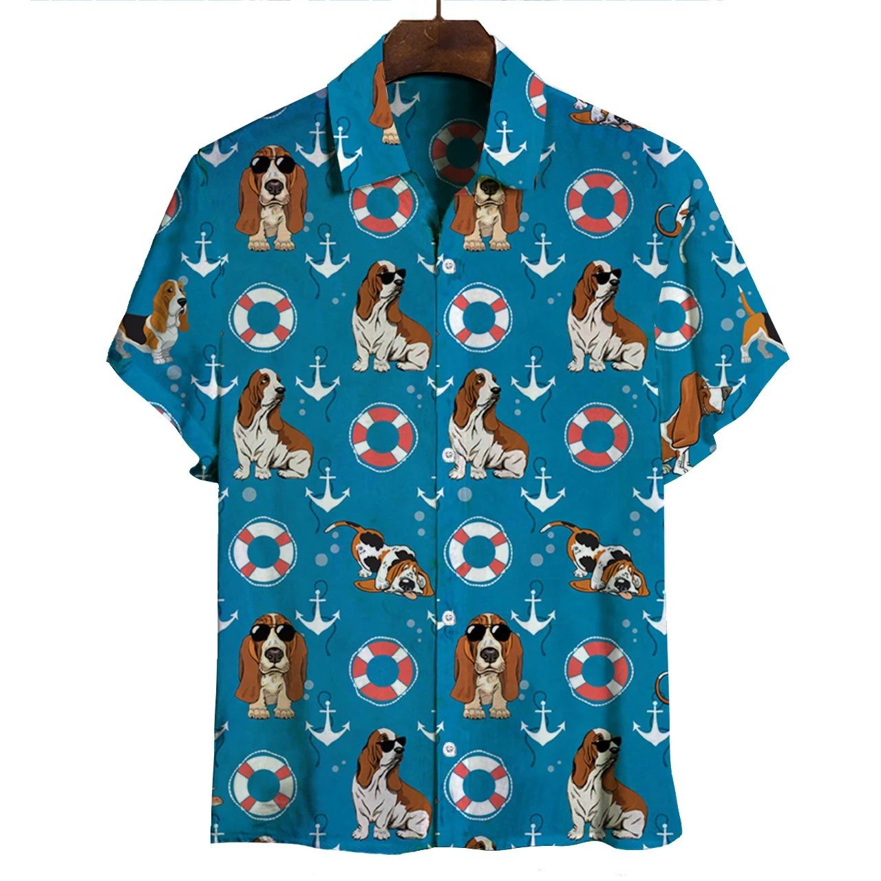 Basset Hound Hawaii Shirt Cute Summer Shirts Ha59940