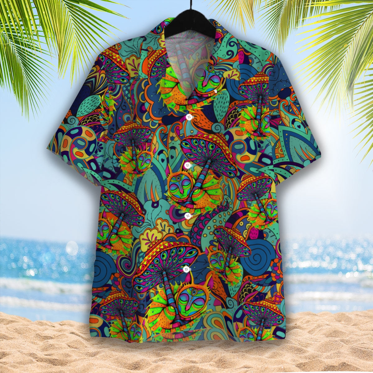 Mushroom Hippie Hawaiian Shirt – For Men And Women