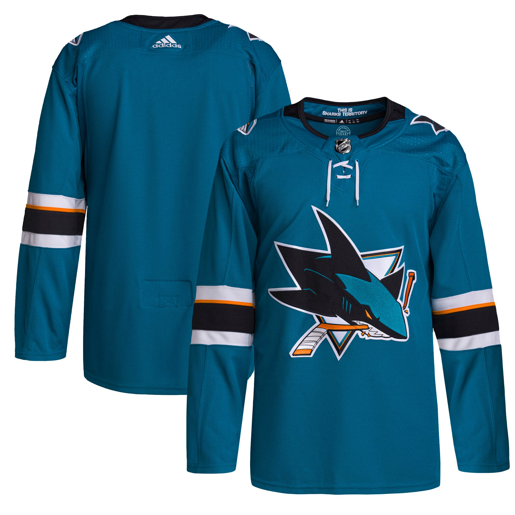 Men's San Jose Sharks adidas Teal 2021/22 Home Primegreen Authentic Pro Jersey