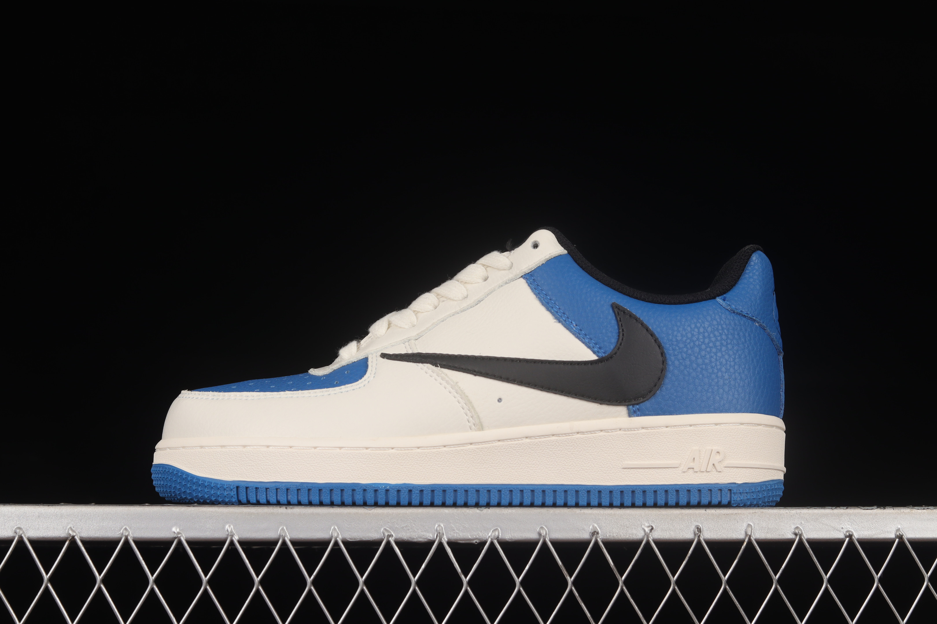 Nike Air Force 1 Low White Deep Blue Black Shoes Sneakers PR-935306