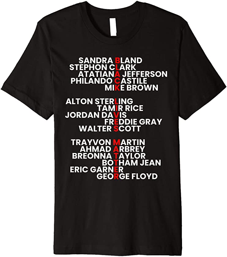 SAY THEIR NAMES. Black Lives Matter 2020 Premium T-Shirt