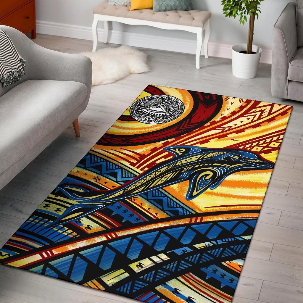 American Samoa Area Rug – Dolphin Surfing – BN20