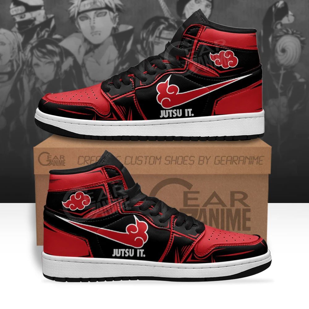 Akatsuki Sneakers Custom Jutsu It Anime Naruto Shoes Unisex Men Women