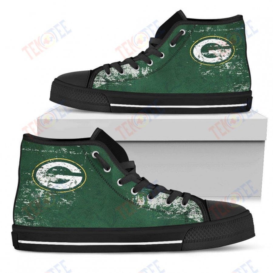 Mens Womens Green Bay Packers High Top Shoes Grunge Vintage Logo 3D Printable TMT221