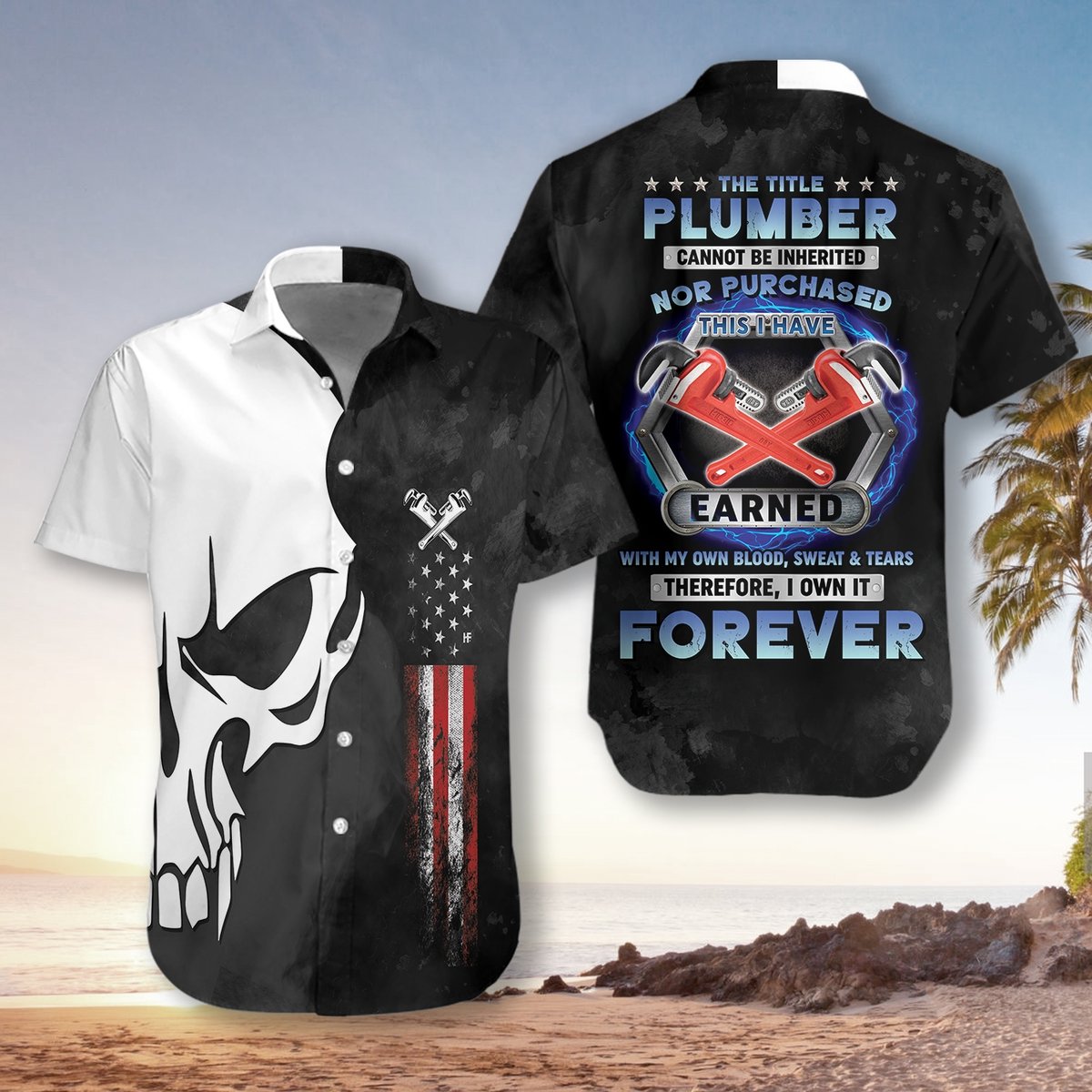 Plumber Proud Skull Hawaii Shirt Unisex Adult Ha45085