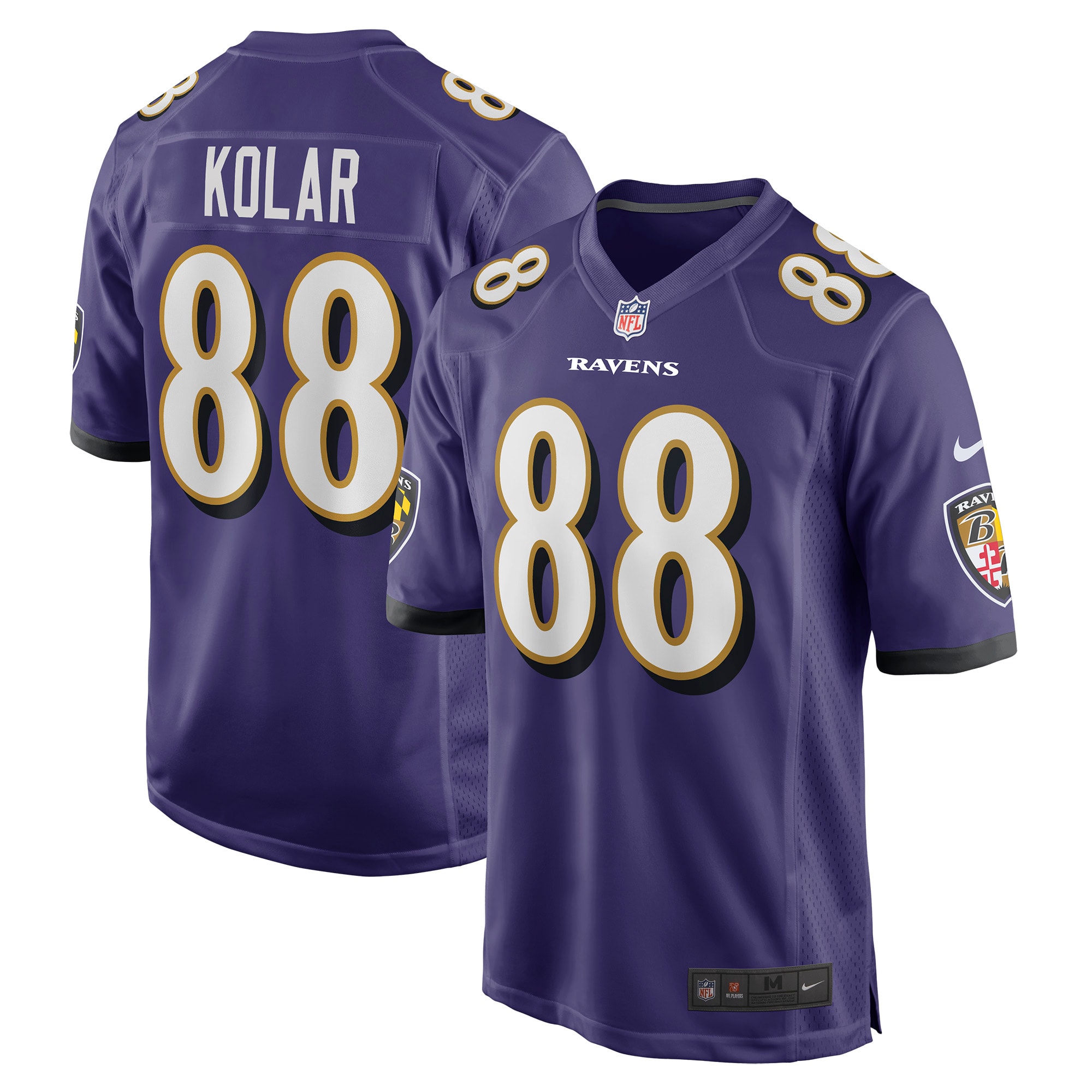 Charlie Kolar Baltimore Ravens Player Game Jersey – Purple