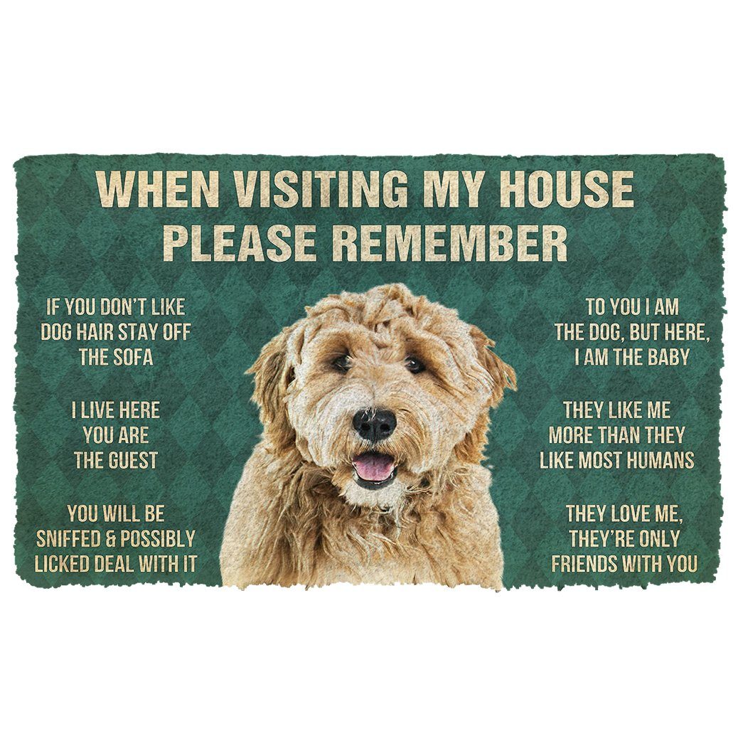 Gearhumans  GearHuman 3D Please Remember Goldendoodle Dogs House Rules Doormat