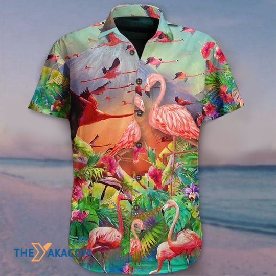 Flamingo Couple Love Endless Summer The Best Gift For Lovers Hawaiian Shirt Ha89275