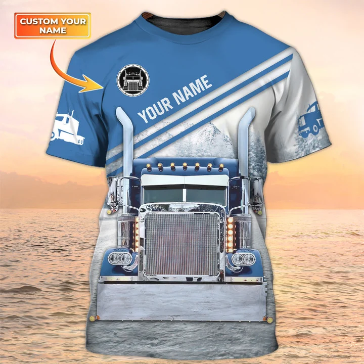 18 Wheels Move The World Trucker Shirt, Trucker Tshirts, Big Truck T Shirts, Truck Driver Custom Tshirt