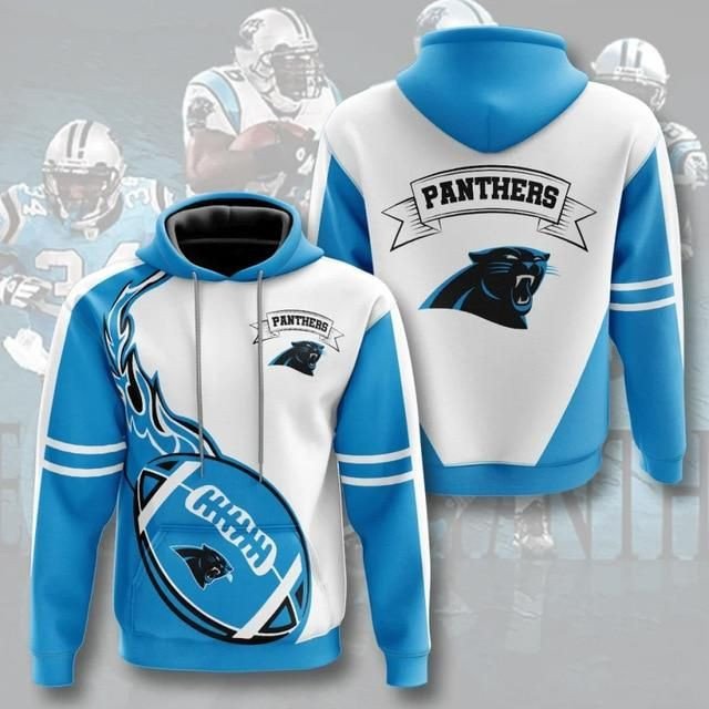 Carolina Panthers Flame Ball 43 Unisex 3D Hoodie Gift For Fans