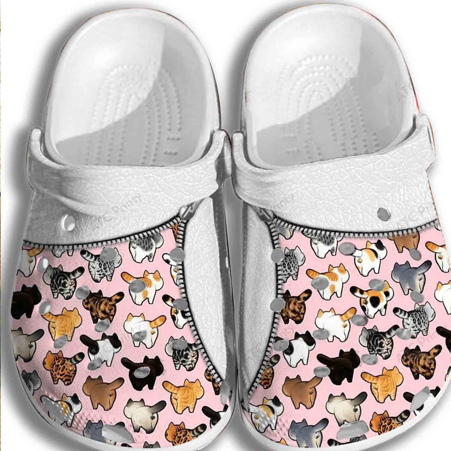 Pink Cats Animal 5 Gift For Lover Rubber Crocs Crocband Clogs, Comfy Footwear