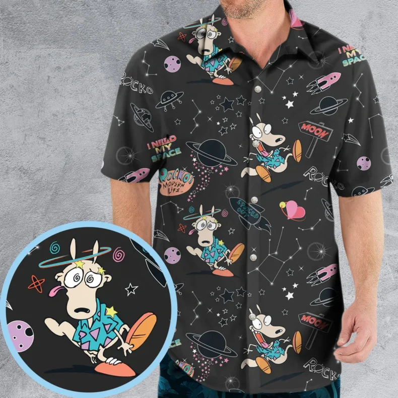 Rocko Space Out Rockos Modern Life Hawaiian Shirt