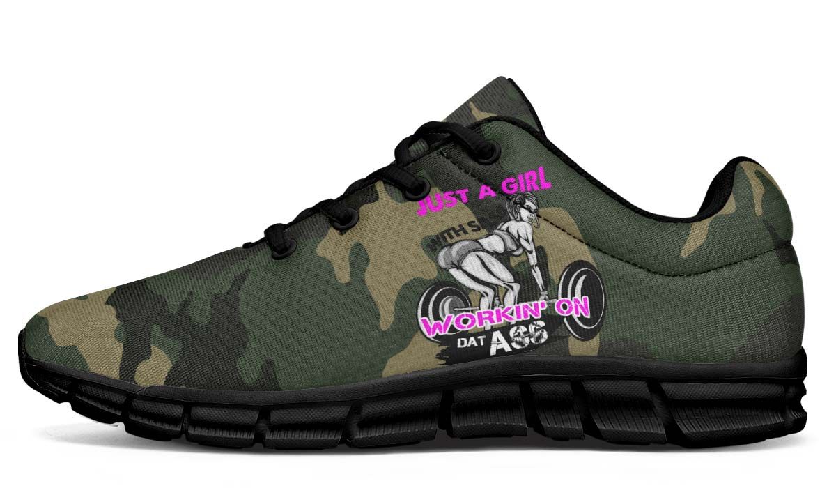 Camo Weights Just A Girl Breathable Sneakers Custom Shoes V105