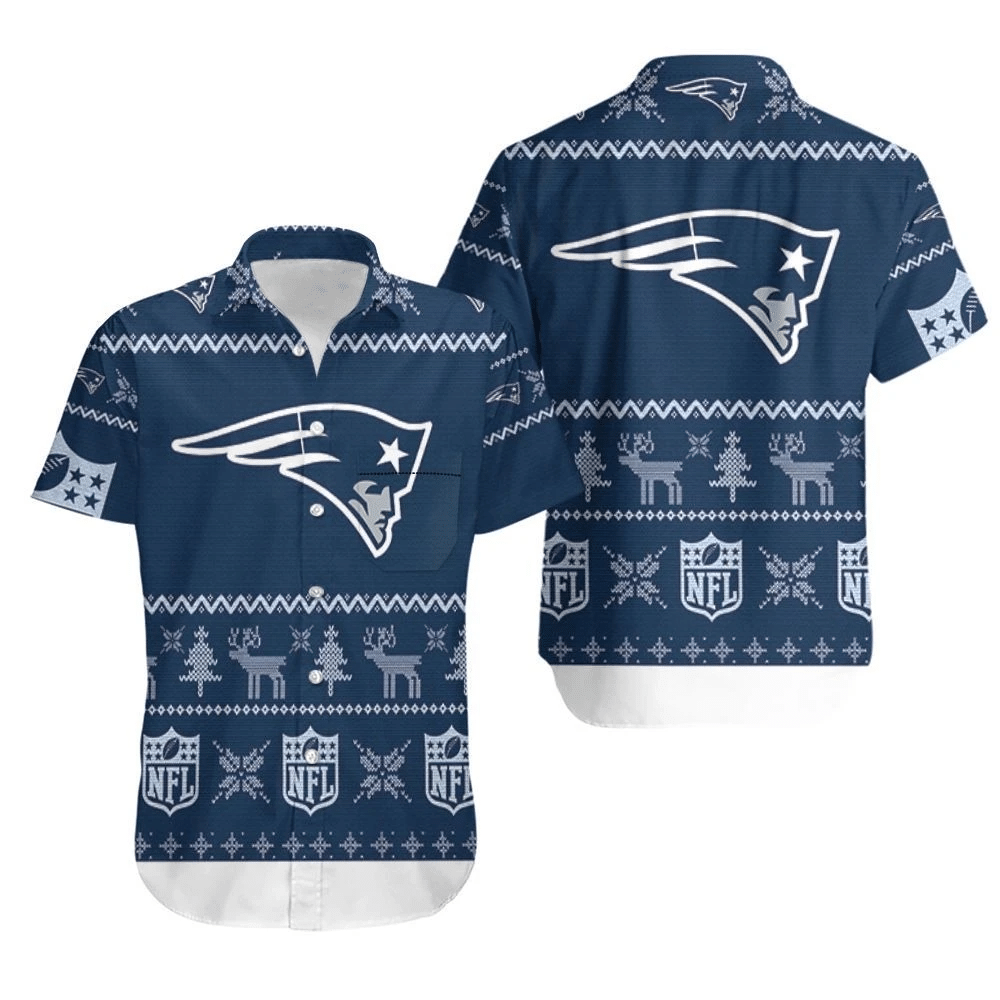 New England Patriots Ugly Christmas 3D Printed Sweatshirt Ugly 2) Hawaiian Shirt Combo Beach