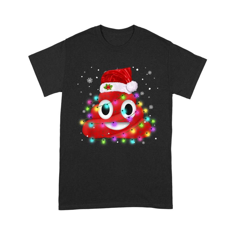 Poop Emoji Candy Christmas Light Holiday – Standard T-shirt