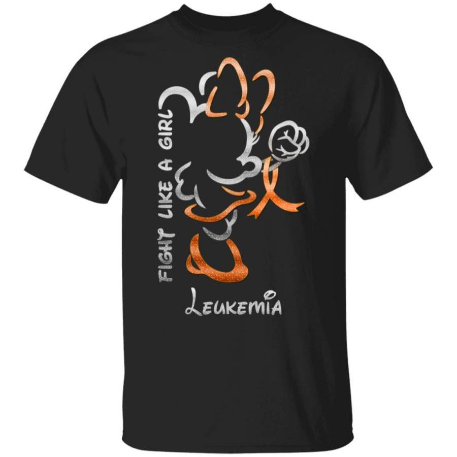 Fight Like A Girl Leukemia Awareness Minnie T-Shirt