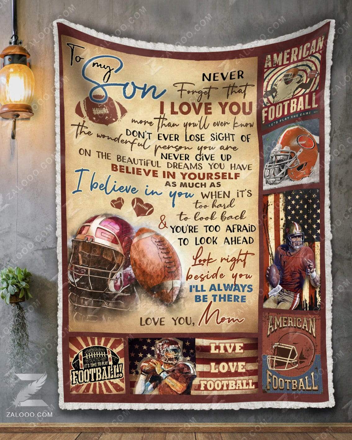 Football – To My Son – Ill Always Be There Quilt Blanket Ep1226