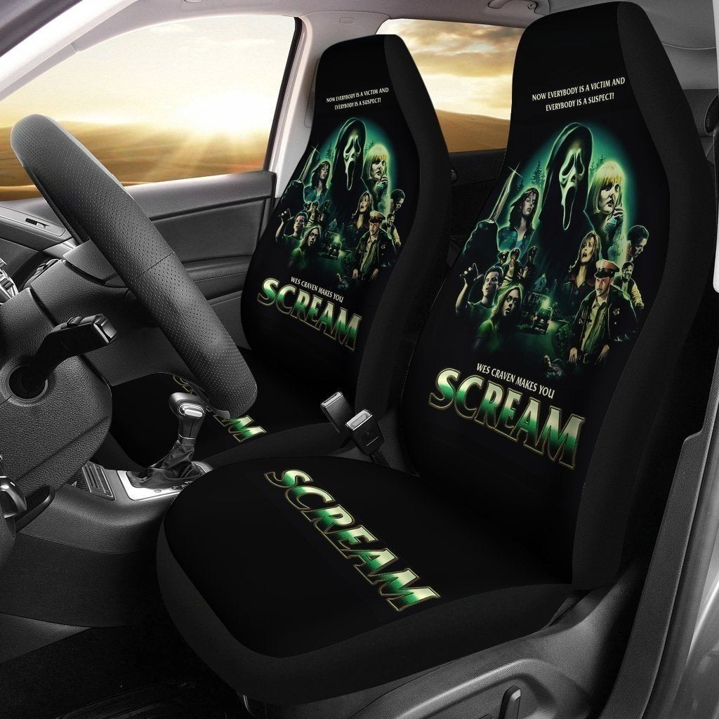 �Scream Car Seat Covers Custom Halloween Car Decoration Accessories