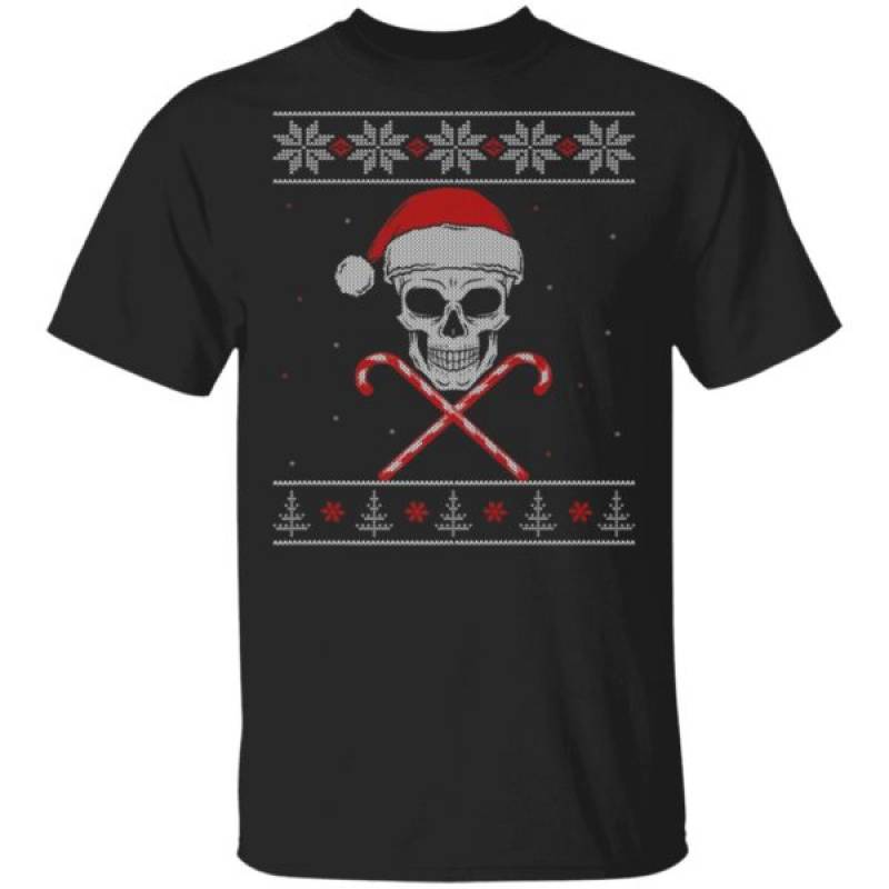 Skull Skeleton Ugly Christmas Sweater Hoodie Ls