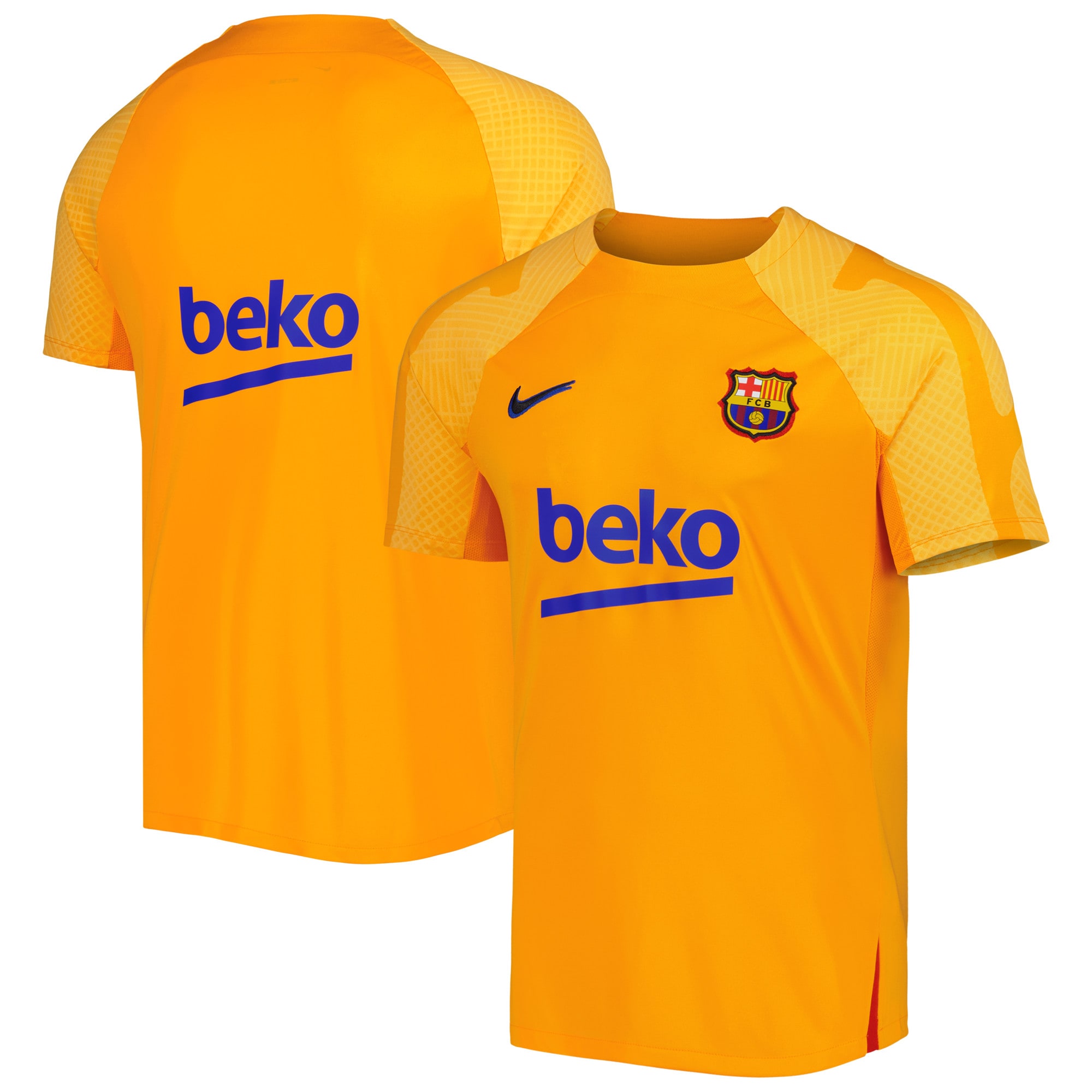 Barcelona Team 2021/2022 Pre-Match Performance Top – Orange