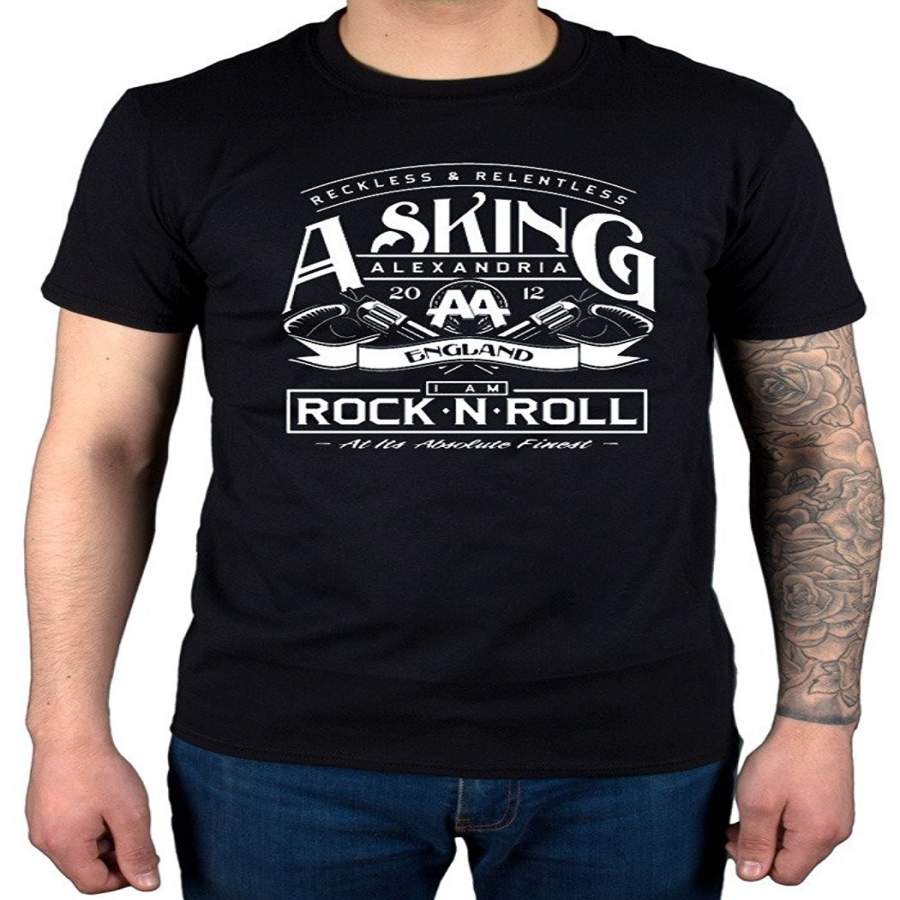 Asking Alexandria Rock N Roll T-Shirt Retro Band Tour Music Men’s Funny T-shirt