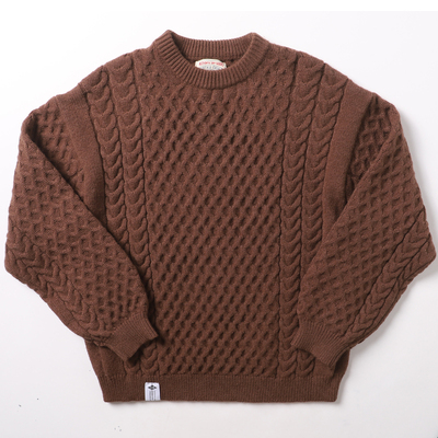 Autumn and Winter New Japanese Retro Heavyweight Knitted Sweater Men’s Fashion Simple Washed Thick Loose Casual Knitwear Coat alx