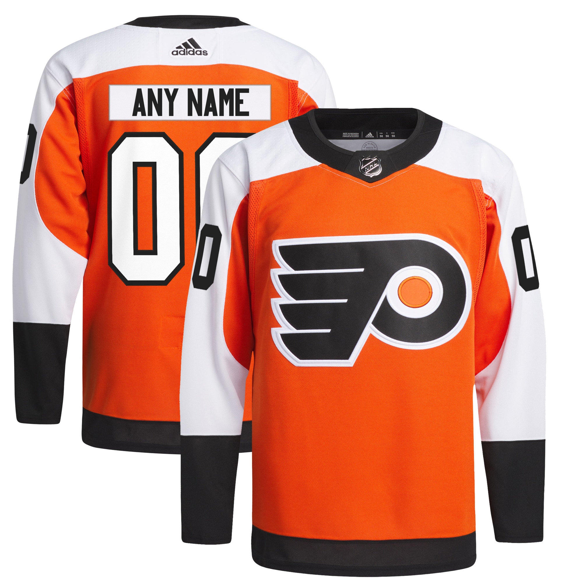 Men's Philadelphia Flyers adidas Burnt Orange Home Primegreen Authentic Custom Jersey