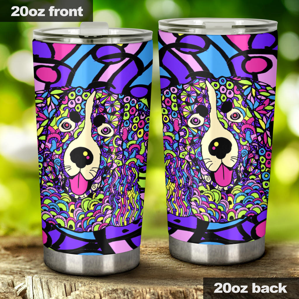 Bernese Mountain Dog Design Double-Walled Vacuum Insulated Tumblers – Art By Cindy Sang – Jillnjacks Exclusive