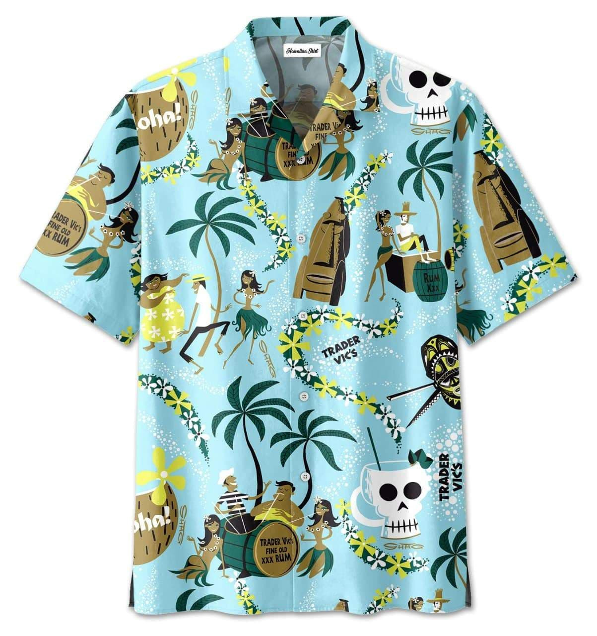 Trader Aloha Tiki Bar Hawaii Shirts Dh Ha10102