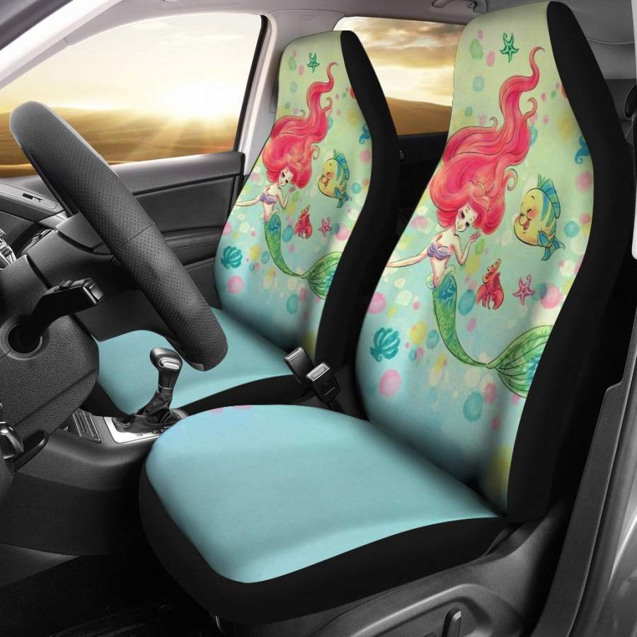 Ariel & Flounder Funny Car Seat Covers