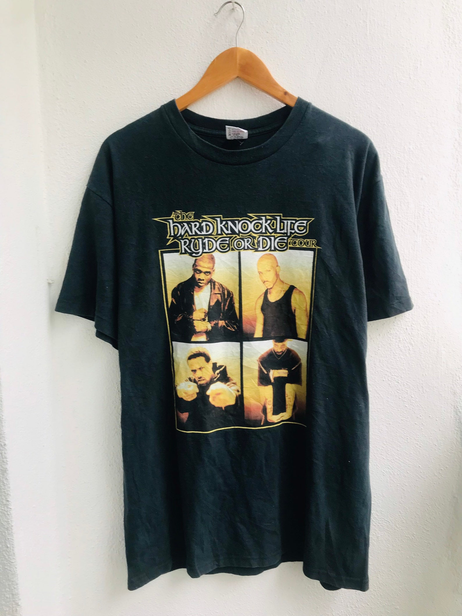 Vintage The Hard Knock Life Ryde Or Die 1999 Jay Z Dmx Method Man Redman Hip Hop Music Rap Style T Shirt