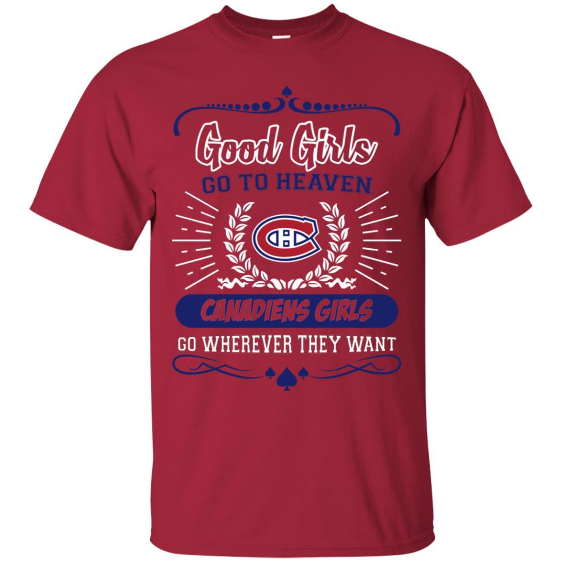 Good Girls Go To Heaven Montreal Canadiens Girls Tshirt For Fans