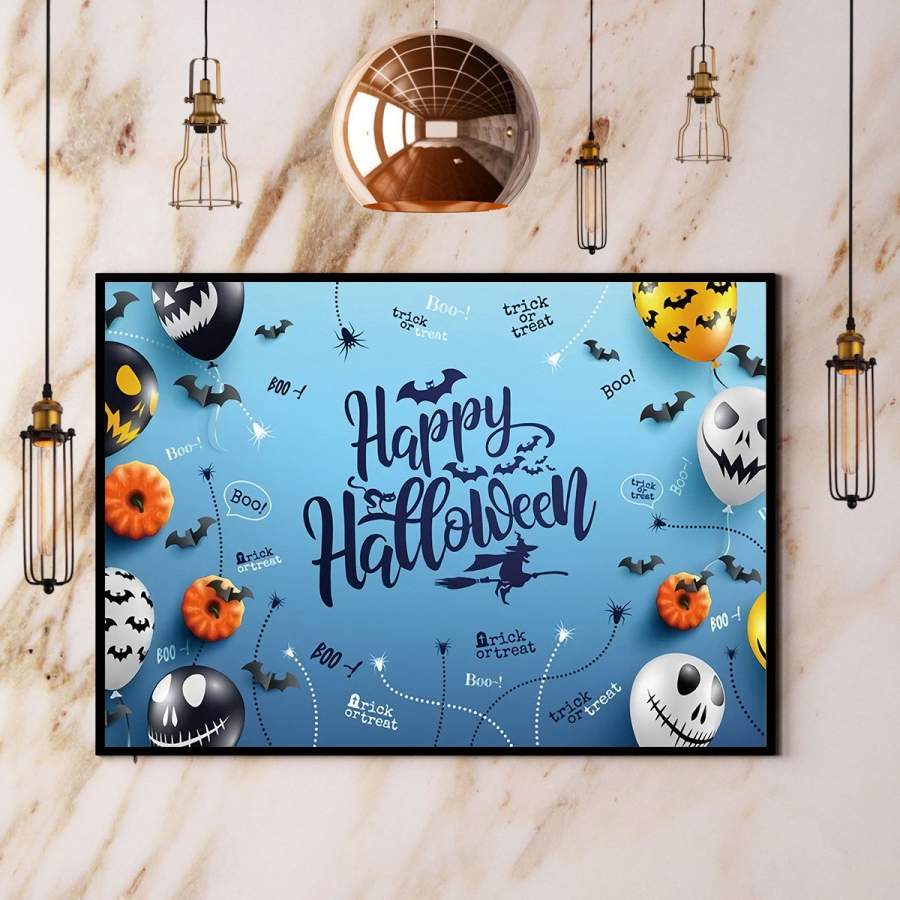 Happy Halloween Party Halloween Gift Paper Poster No Frame/ Wrapped Canvas Wall Decor Full Size