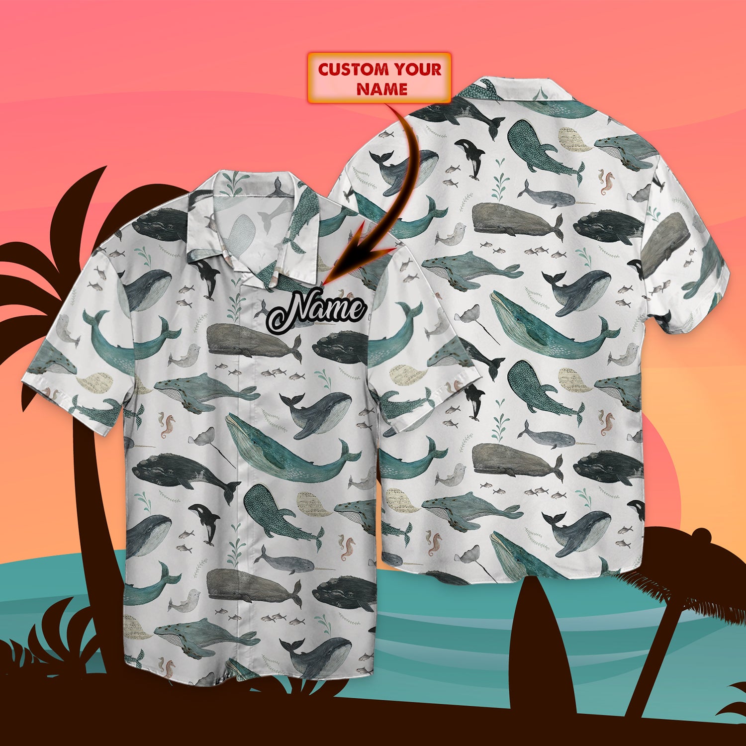 Whale – Custom Hawaiian Shirt – Dp98 – Dp346