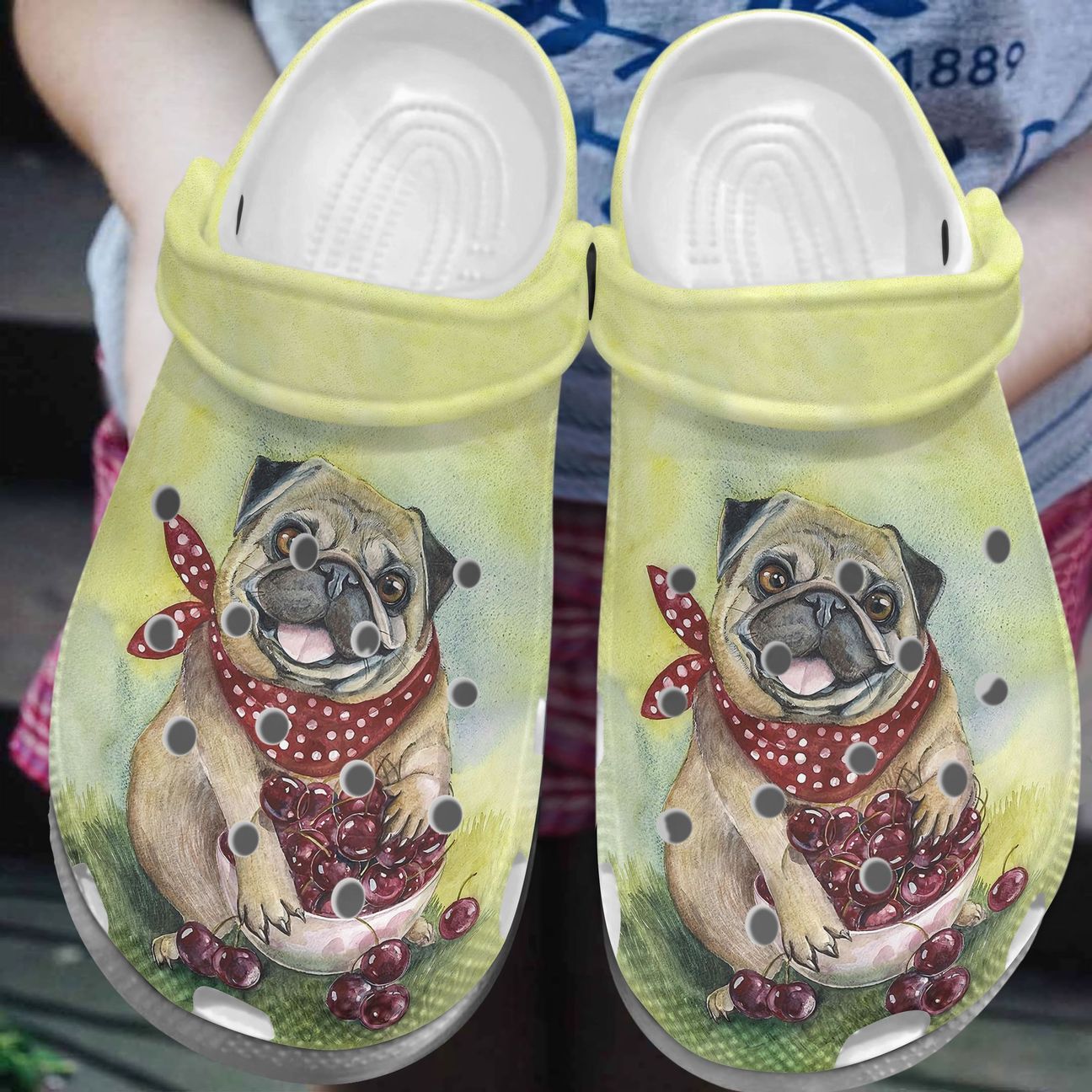 Pug Personalized Clog, Custom Name, Text, Color, Number Fashion Style For Women, Men, Kid, Print 3D Happy Pug