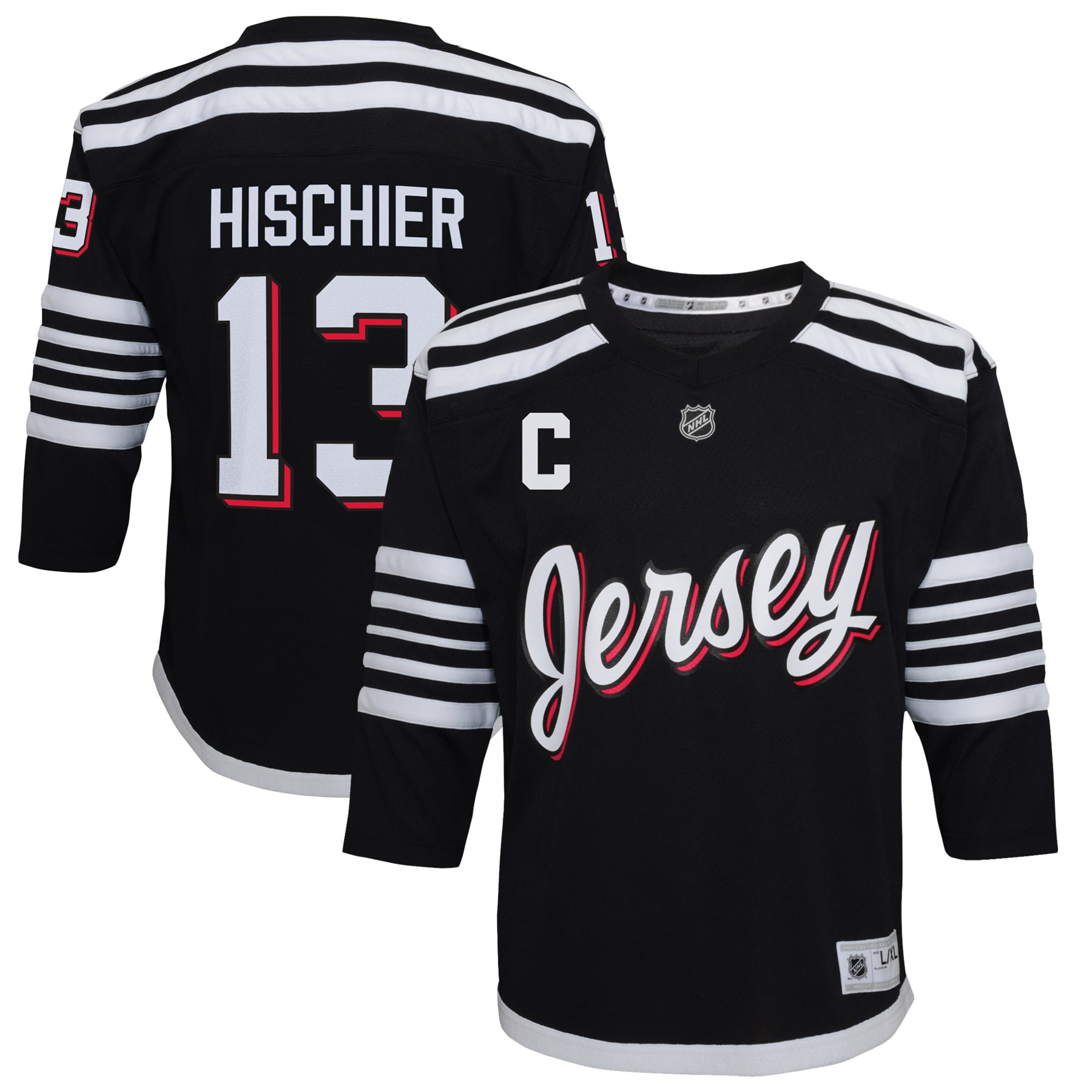 Nico Hischier New Jersey Devils 2021/22 Alternate Replica Player Jersey – Black