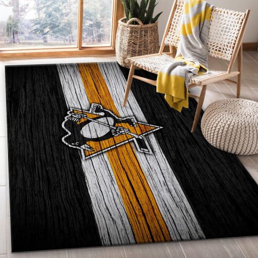 Pittsburgh Penguins Rug Rug All Over Print Logo Custom Area Rug Carpet Full Sizes Home Living Rug Carpet Decor