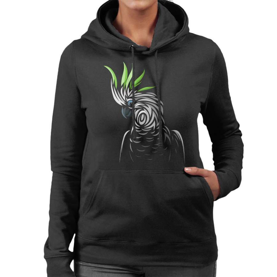Parrot Cutout Print Women’s Hooded Sweatshirt