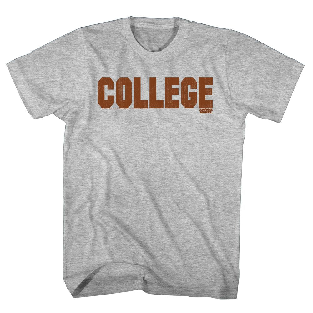 Animal House-Clg Orange-Gray Heather Adult S/S Tshirt