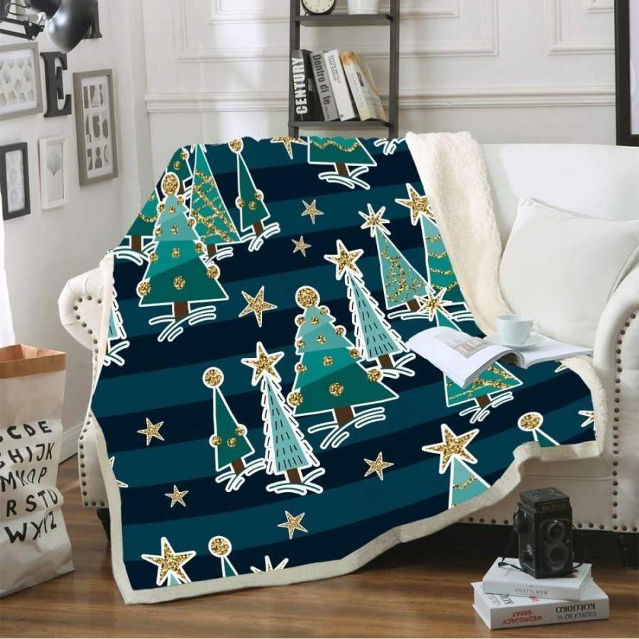 X-Mas Green Trees Blanket Christmas Decoration Ideas Christmas Gift Ideas