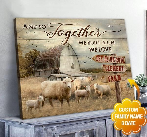 Sheep Idea Together We Built A Life We Love Canvas And Poster,Canvas Prints,Wall Decor Visual Art