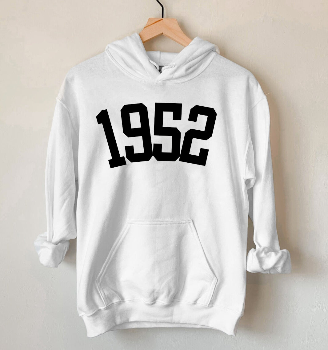 1952 Birthday Year Number Hoodie For Women, Womens 70Th Birthday Gift Hoodie, Cute Birthday Gift For Mom, Awesome 70Th, 70Th In 1952 Hoodie For Her