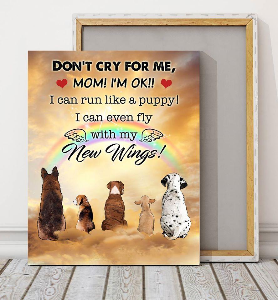 Don’t Cry For Me I Can Run Like A Puppy Portrait Poster Canvas, Warm Home Decor Wall Art Visual Art