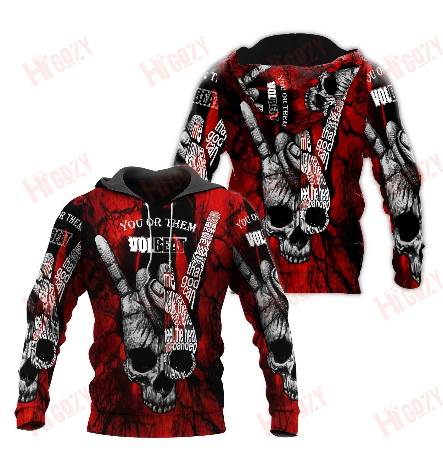 Volbeat 3D Hoodies Clothing Store Zip Hoodie Cool Hoodies, Hoodies For Women/ For Men – Nh352