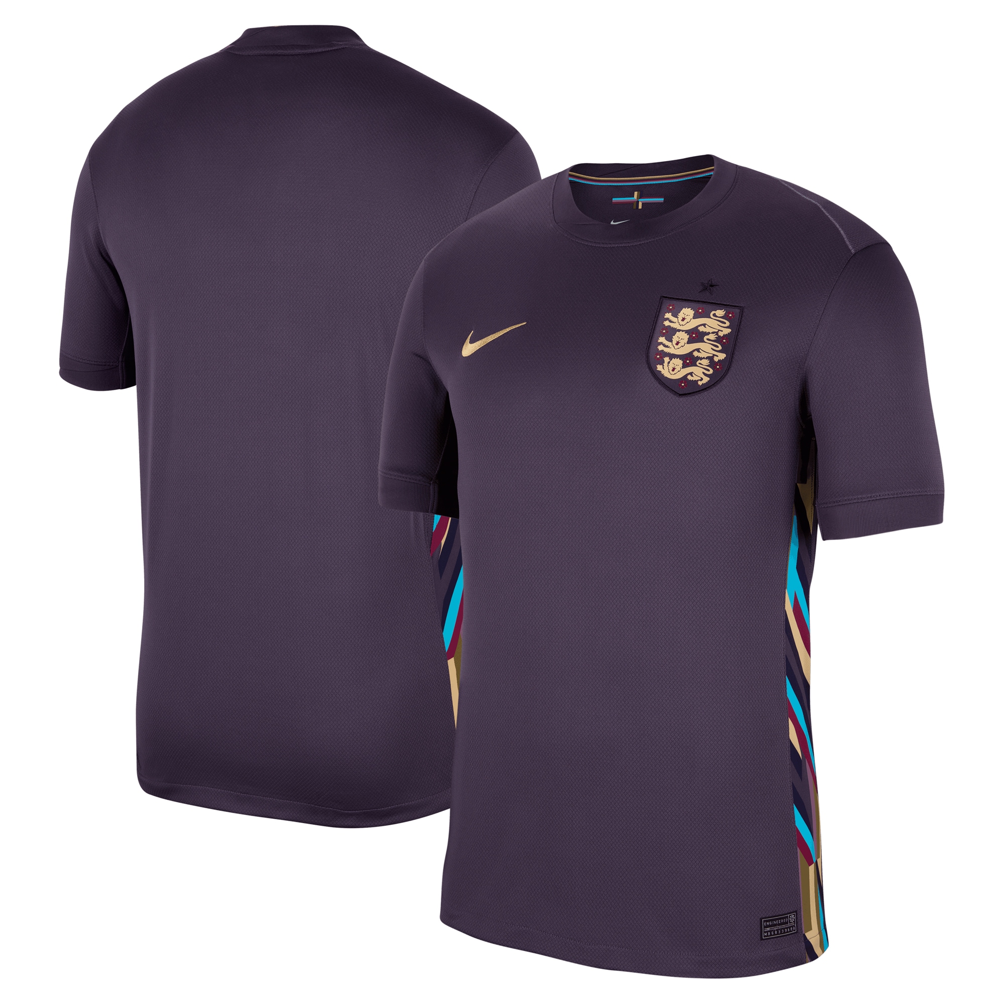 England National Team 2024 Away Replica Blank Jersey – Purple