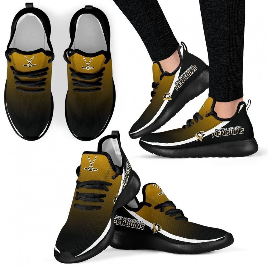 Pittsburgh Penguins Mesh Knit Men Women Sneakers Shoes Birthday Christmas Gift