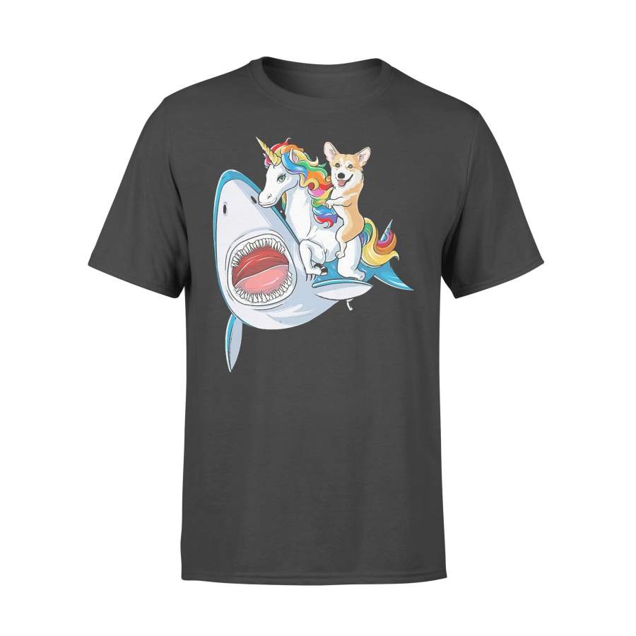 Corgi Shark Unicorn Friends T-Shirt