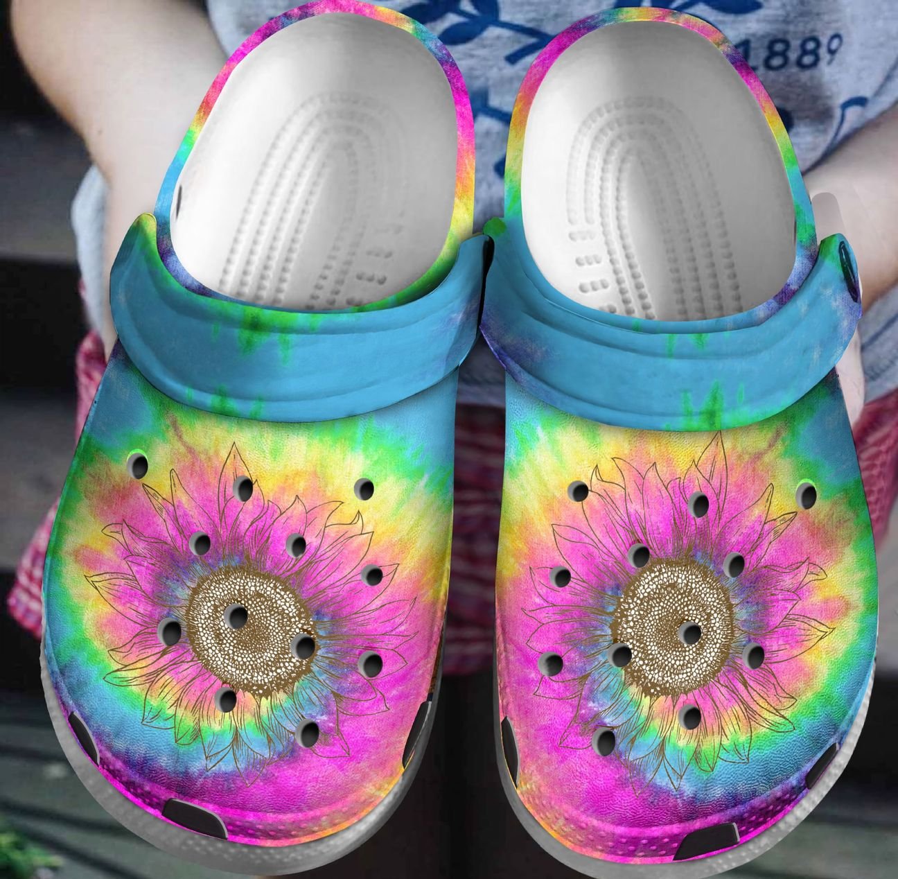 Flower A1 Personalized Clog, Custom Name, Text, Color, Number Fashion Style For Women, Men, Kid, Print 3D Hippie